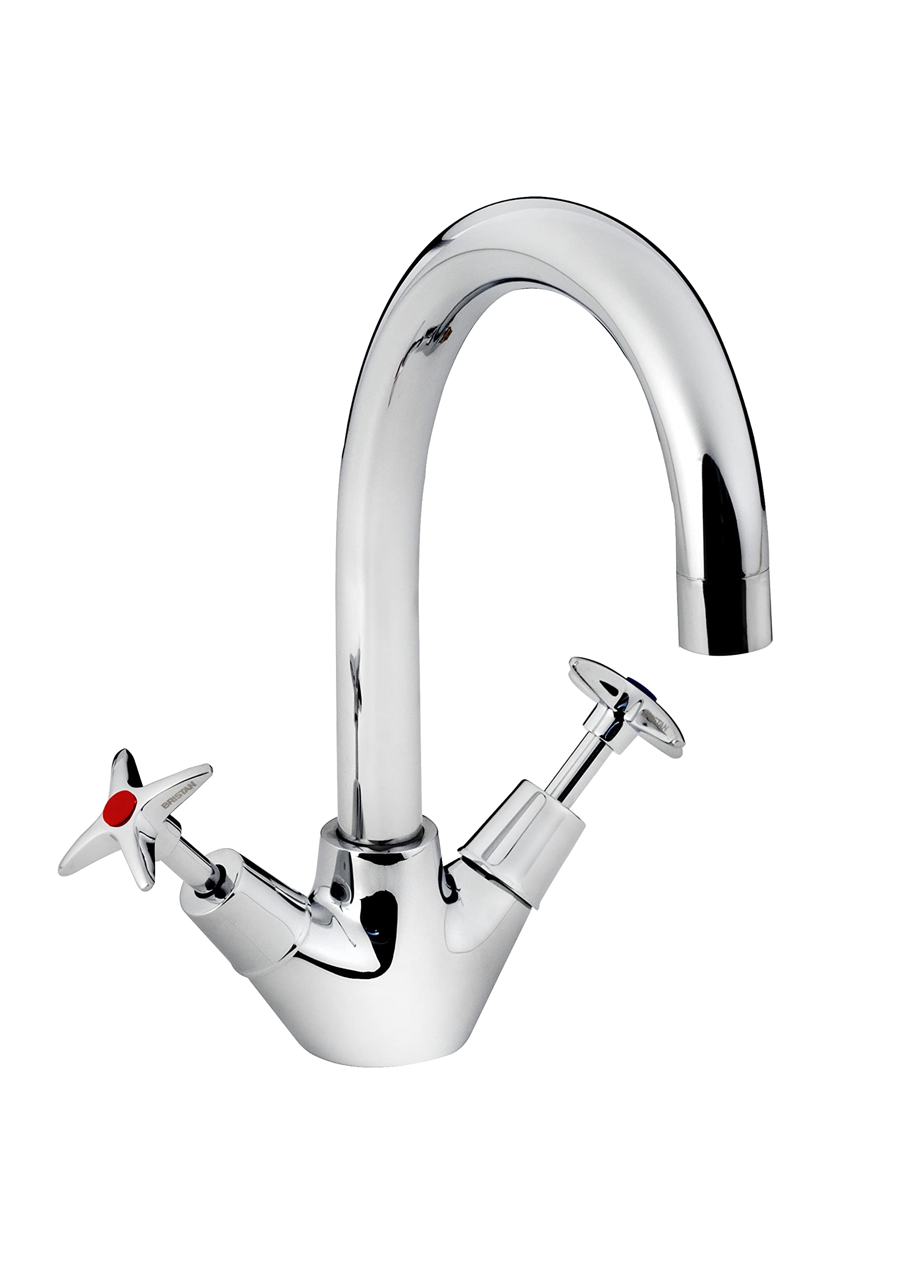 Bristan VAX2 SNK C Value Twin Lever Mono Sink Mixers, Chrome