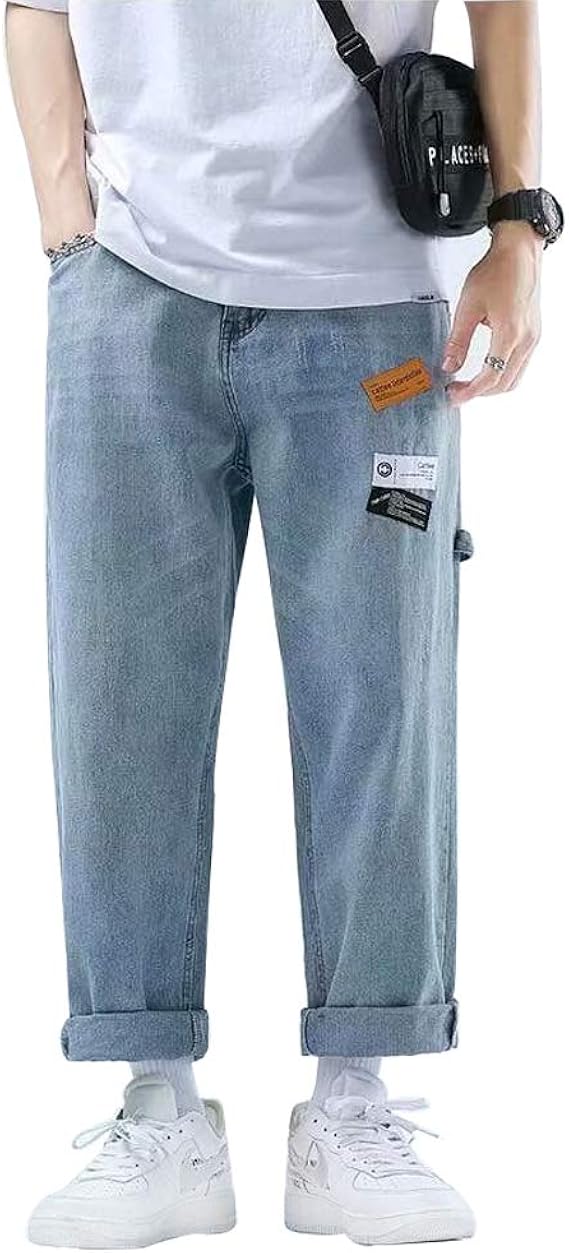 Amazon ジーンズ ストレート 人気ジーンズ メンズジーパン ゆったり おしゃれ 美脚 デニムパンツ ジーパン ヒップホップ デニム 春夏秋冬 かっこいい ファッション 合わせやすい Blue 2xl ジーンズ 通販