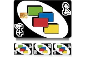 KnowonK Credit Card Skins,Debit Card Stickers,Transportation Card,Uno Playing Ace,4 PSC,ATM Available Removable, Waterproof, Slim,No Bubble,Digital-Printed (Color-A)