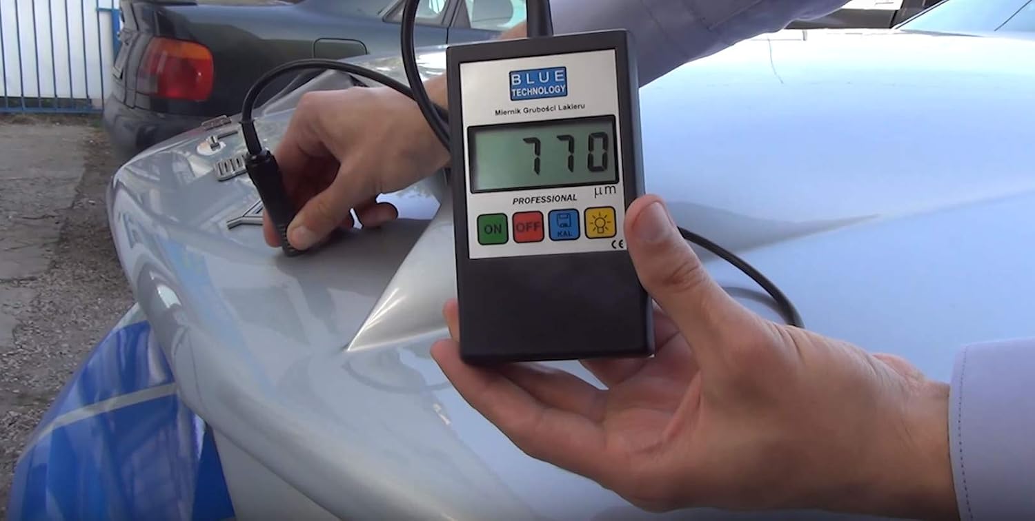 BLUE Technology P 11-S-AL Paint Coating Thickness Meter Gauge with Ball Sensor - Steel and Aluminium, Black - Image 5