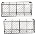 DII Chicken Wire Collection Farmhouse Vintage Wall Baskets, Medium Basket, Vintage Grey