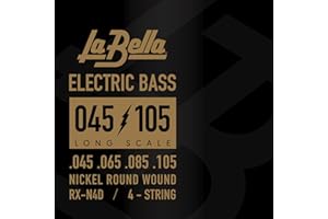 La Bella RX-N4D Long Scale Nickel Round Wound Bass 4- String 45-105