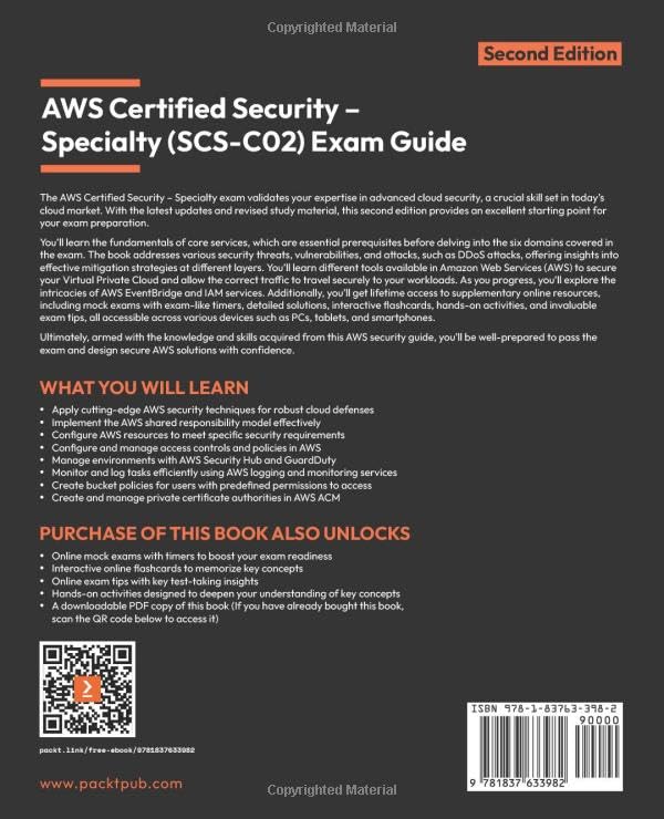 AWS Certified Security – Specialty (SCS-C02) Exam Guide: Get all the guidance you need to pass the AWS (SCS-C02) exam on your first attempt