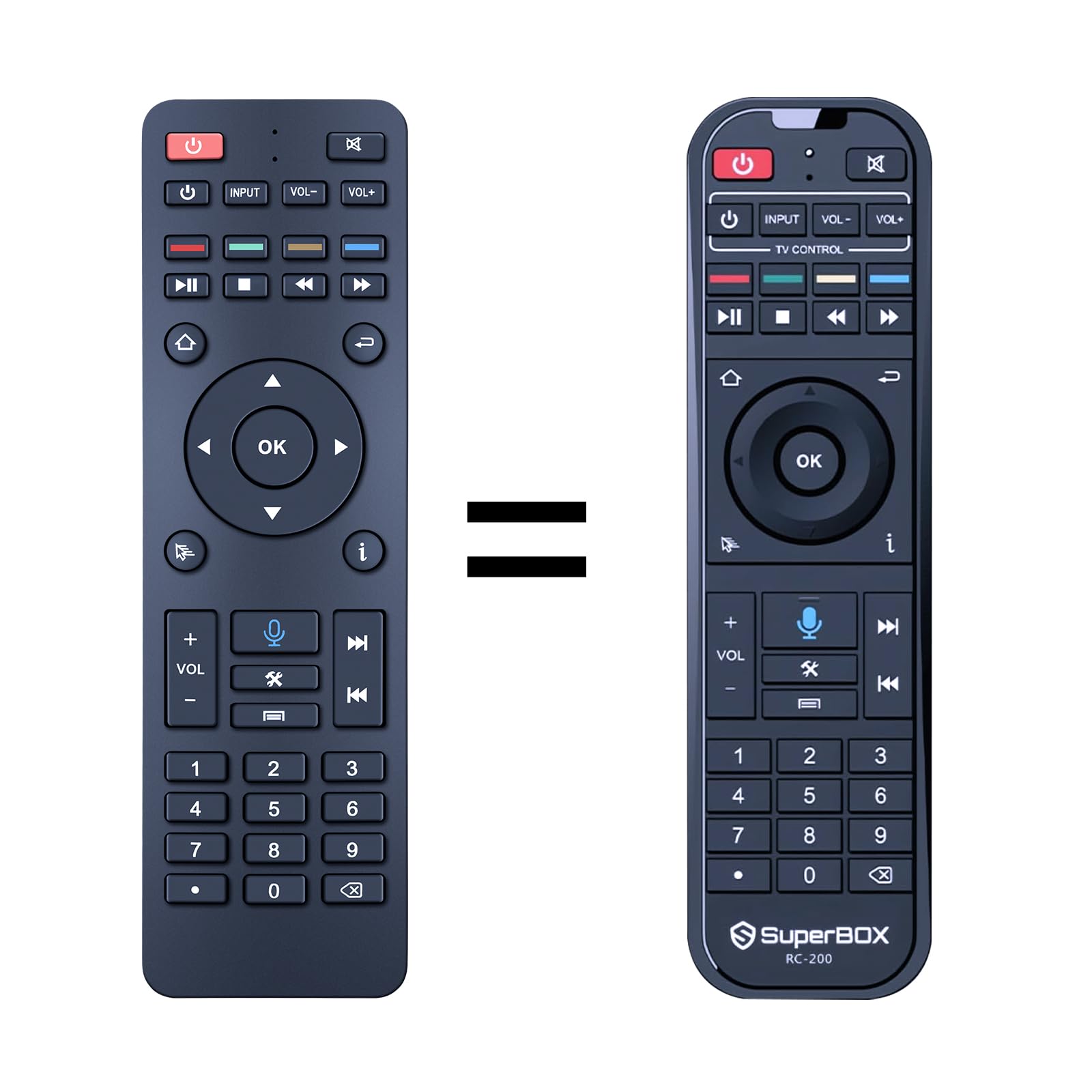 Photo 1 of RC-200 Replacement Voice Remote Control for Super Box, Compatible with SuperBox S4 S5 S6 Max / S5 Pro/Elite Ultra/Elite Pro+, Without Voice for S4 Pro and S3 Pro