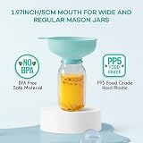 Pisol Wide Mouth Funnel Set with 5 Spouts & 2 Strainers Teal Kitchen Funnel view 5