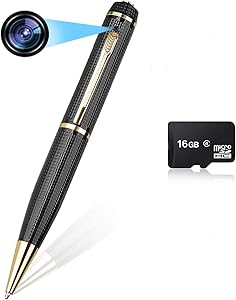 Hidden Spy Pen Camera,HD 1080P Spy Camera Pen Portable Hidden Camera Built in 16GB SD Card