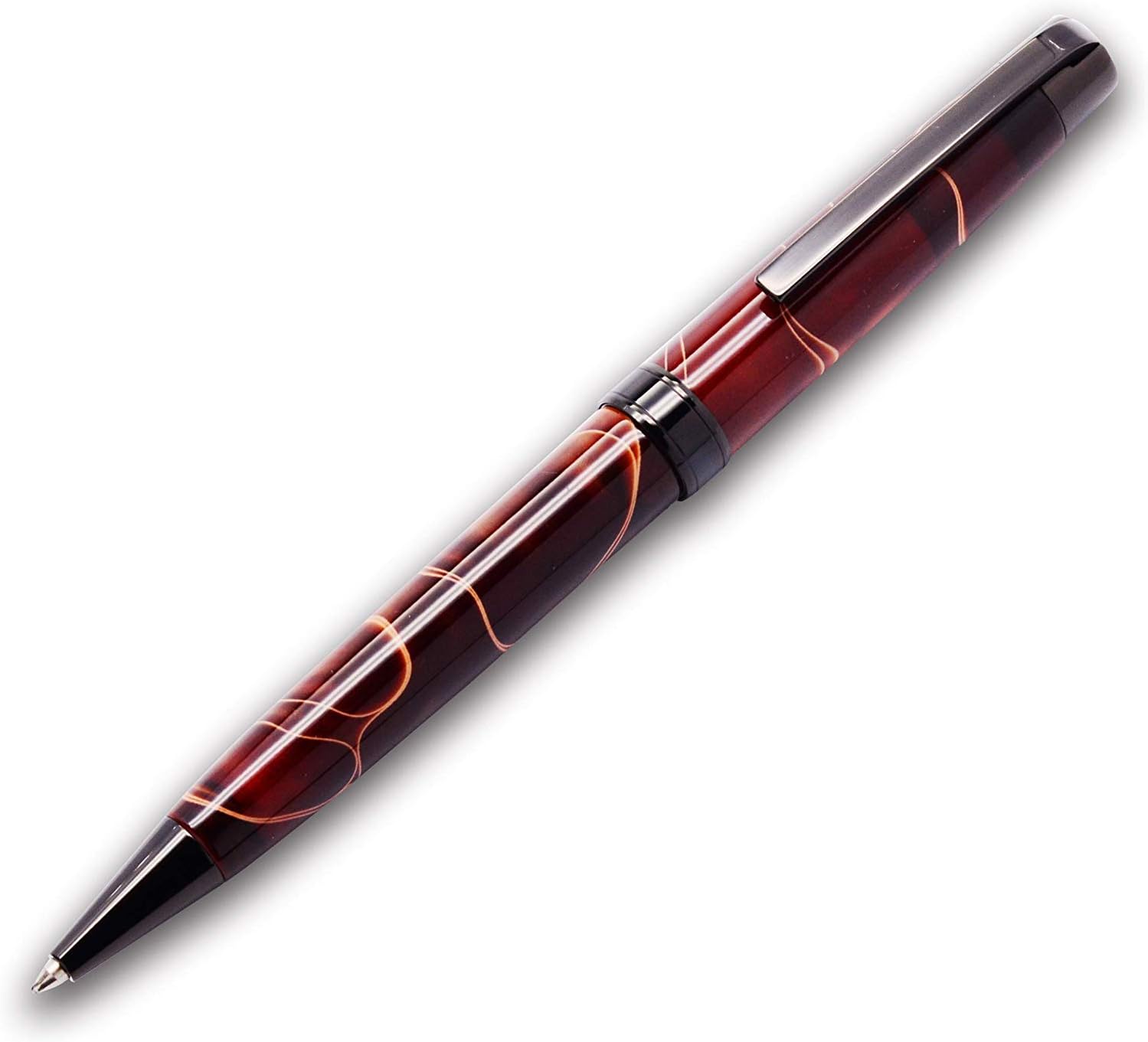 LACHIEVA Elegant Celluloid Finished Brown Ballpoint Pen with Nice Box Pack- Perfect for Gift - (Coffee Color)