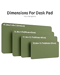 YSAGi Leather Desk Protector, Office Mat, Large