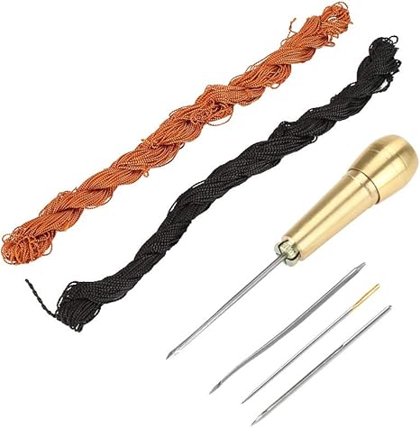 Amazon Co Jp 銅ハンドル 千枚通し 靴修理ツール ハンドステッチャー 皮革用 ぬい針セット 革用ミシン針 ハンドミシン 穴明千枚通し 切替式 穴付き 丸穴針 直線針 曲がり針 靴修理用ニードル 手縫機 糸通し器 針取替式 銅 ハンドル 縫製用 ライン ステッチャー ホーム