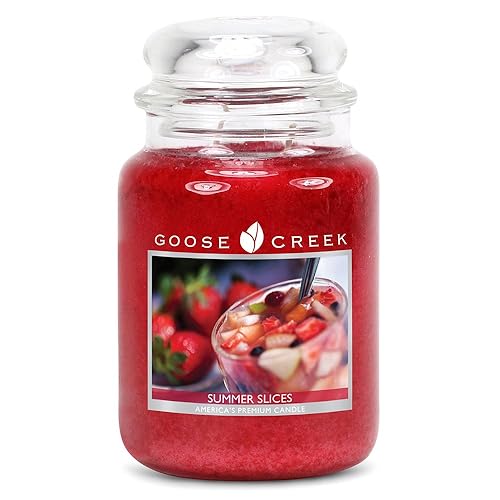 Goose Creek Candles Summer Slices Scented Essential Jar Candle, Top Quality Great Fragrance, 24