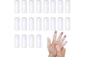 20 Pack Silicone Thumb Sleeves, Finger Cots Soft Silicone Protective Sleeves Latex Free, Gel Finger Protectors Finger Covers 