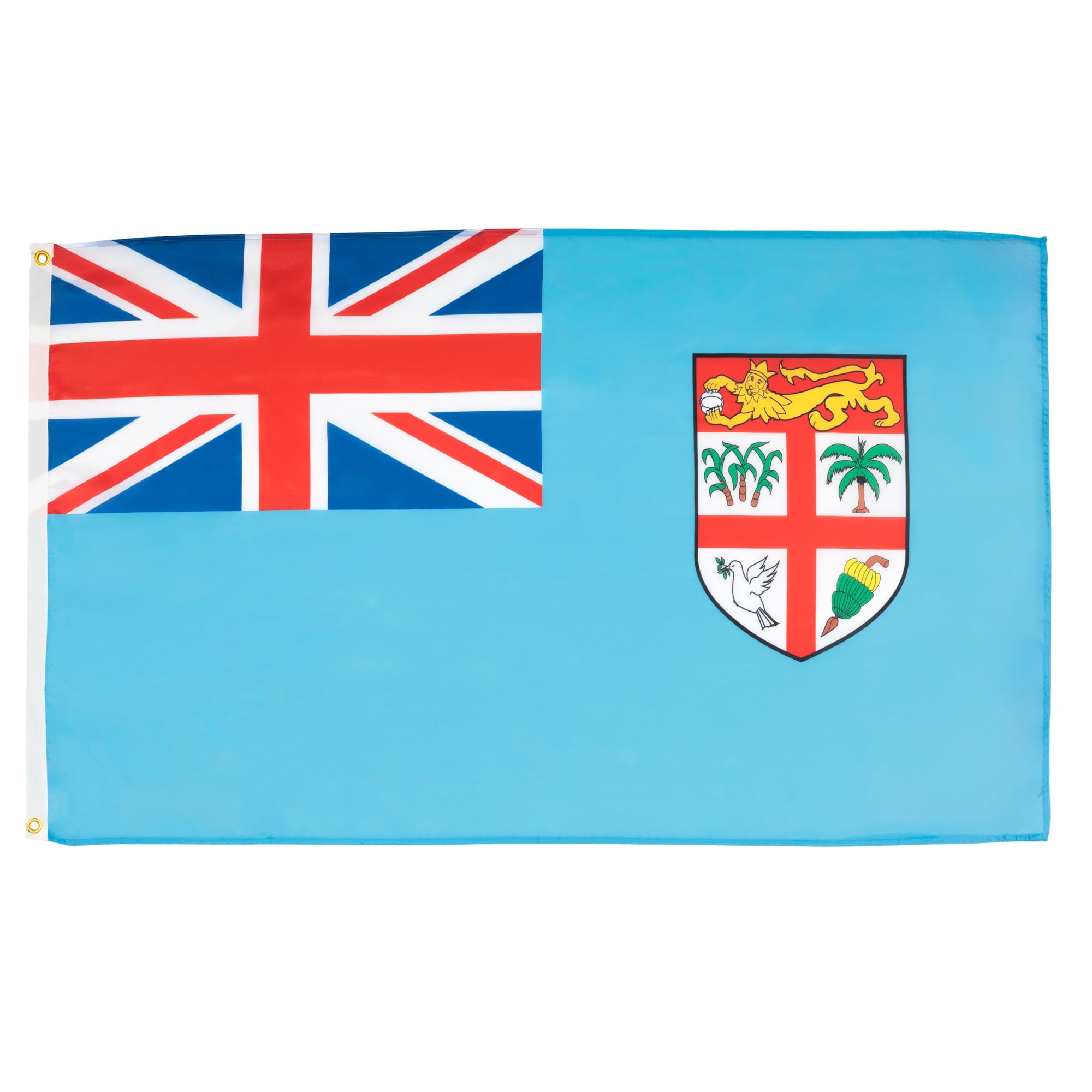 AZ FLAG - Fiji Flag - 2x3 Ft - 100D Polyester Fijian Banner with Two Metal Grommets - Fade Resistant - Vivid Colors - 2' x 3' Feet - 90x60 Cm — image 1