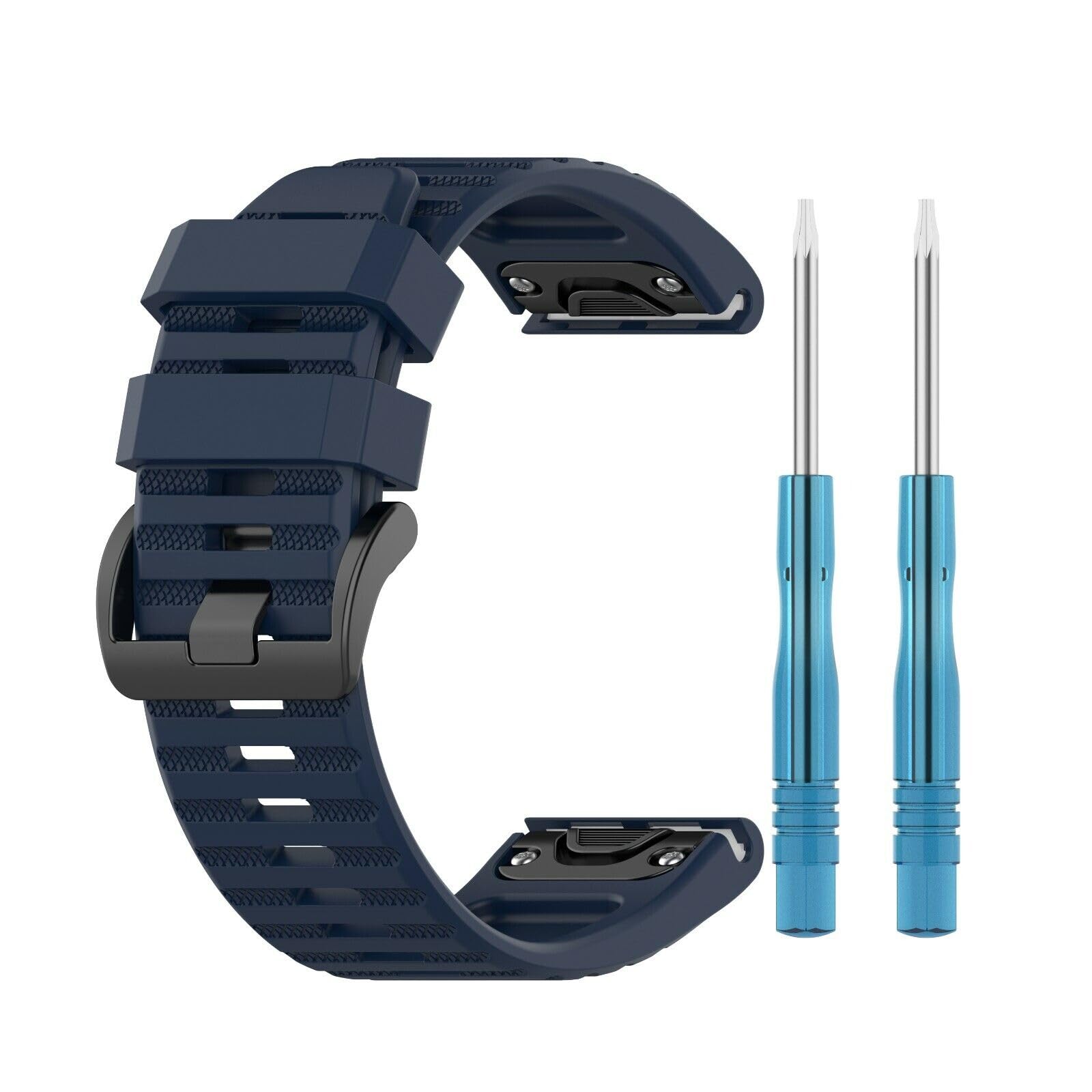 Panda Bobo Straps For Garmin Fenix 7x/ 7xPro/ 6x/6x Pro 5x/ 5x Plus/ 3/ 3HR Watch Strap 26mm Width (Blue)