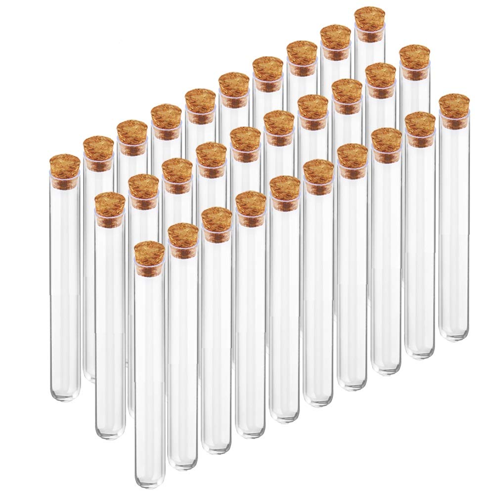 Credit Guarantee Btsd Home x150mm Plastic Test Tubes With Cork Stoppers For Scientific Experiments Halloween Christmas Scientific Themed Kids Birthday Party Supplies Decorate The House Candy Storage 30 Pack Industrial Scientific 18 Store