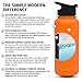 Simple Modern 32 Ounce Summit Water Bottle - Stainless Steel Tumbler Metal Flask +2 Lids - Wide Mouth Double Wall Vacuum Insulated Orange Leakproof -Autumn Orange (SUMMIT-BOOT-CHUG)
