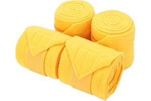 FAUOSWUK Horse Polo Wraps Soft Fleece Leg Bandages for Stable Supplies, Comfortable Support for Equestrian Activities, 4pcs f