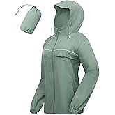 SWISSWELL Rain Jacket Women Lightweight Packable Waterproof Raincoat with Hood Windproof Windbreaker for Hiking Running