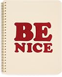 ban.do Women's Rough Draft Mini Notebook, Be Nice, Red