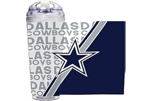 Rico Industries NFL Football 24oz Acrylic Tumbler with Hinged Lid, Officially Licensed Double Wall Tumbler for NFL Fans