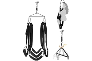 Sex Swing, 360° Spinning Sex Swing BDSM Sex Swing Sex Bondage Restraints Kit，Sex Furniture for Couples Bedroom Adult Toys Cei