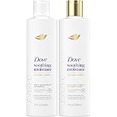 Dove Anti-Dandruff Shampoo and Conditioner Set – Soothing Moisture with Pyrithione Zinc + Sweet Almond Oil for Hair, 12 Oz Ea