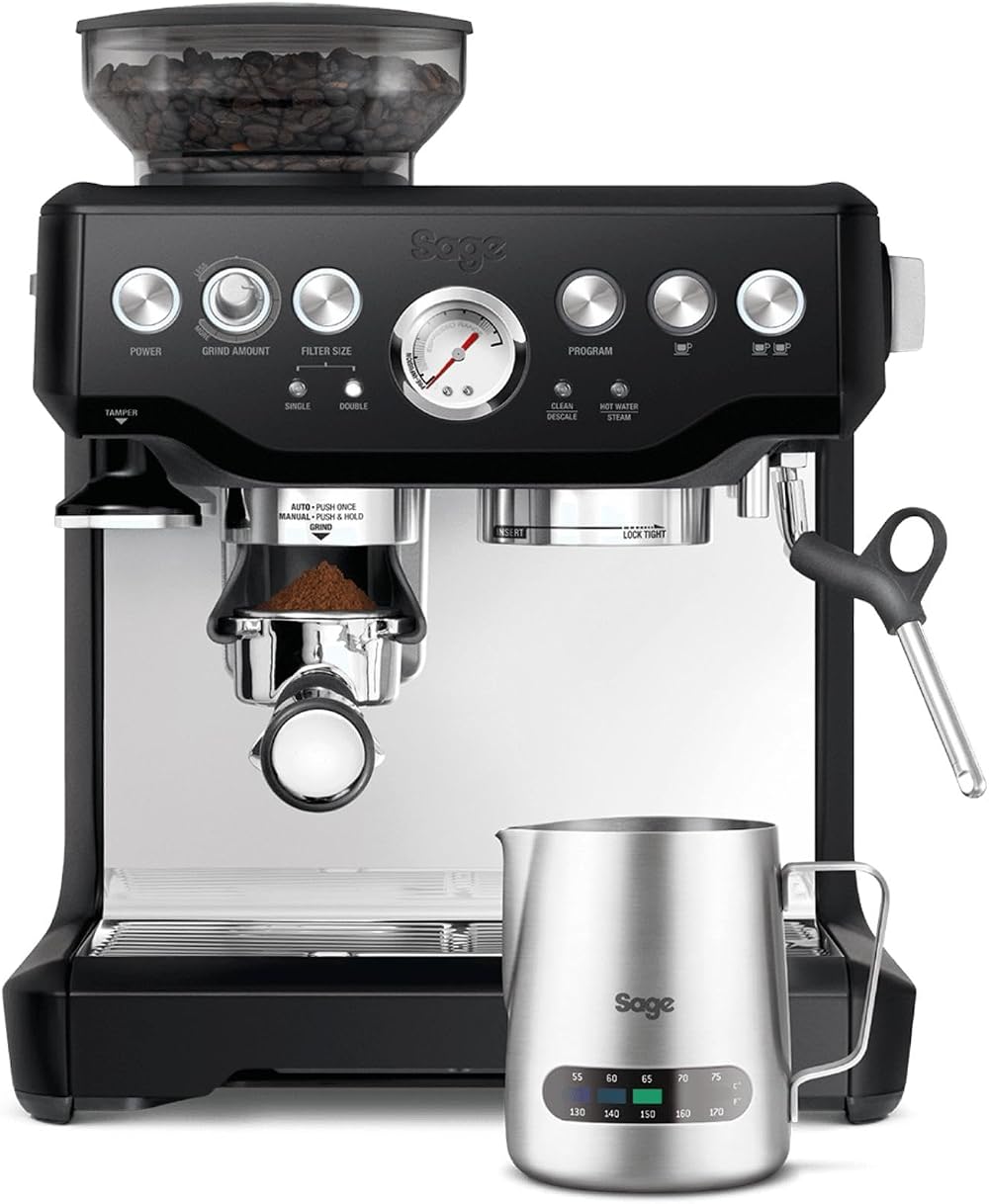 Sage The Barista Express Bean to Cup Coffee Machine with Grinder Black Truffle