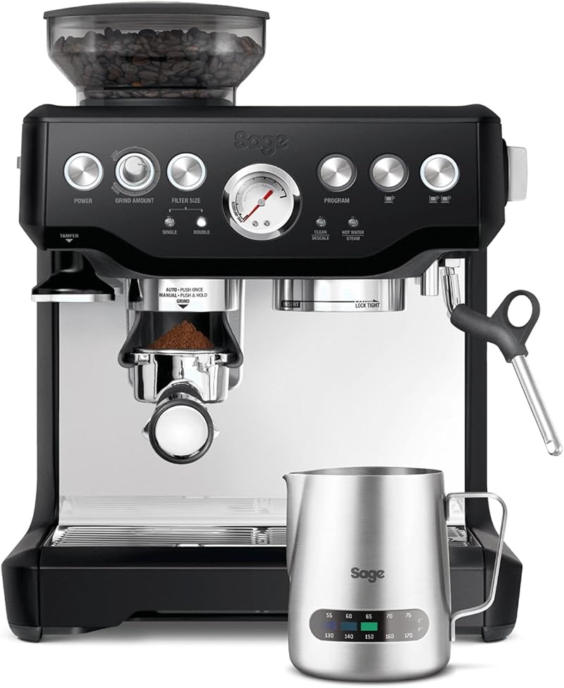Sage The Barista Express Bean to Cup Coffee Machine with Grinder Black Truffle