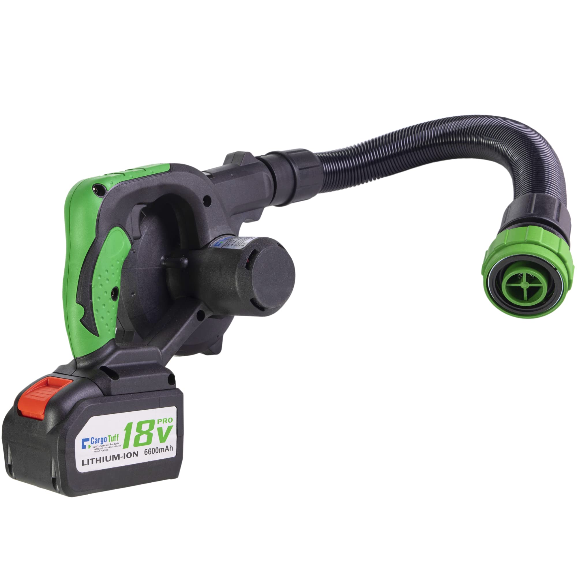 Photo 1 of IDL Packaging G-PAM2 Inflation Tool for CargoTuff Dunnage Bags, Battery Powered, Portable - Powerful Inflator Tool with Rechargeable Batteries - Specially Made to Inflate Dunnage AirBags, Black