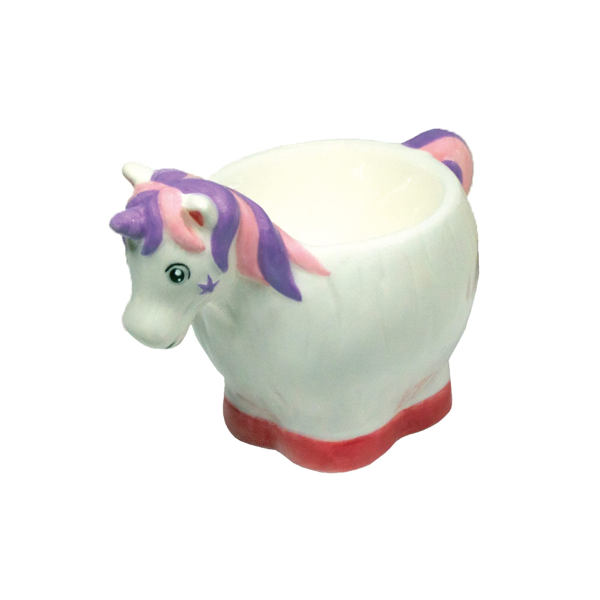 Crockery Critters Egg Cup from Deluxebase – Unicorn Ceramic Egg Holder, Cute Animal Shaped Boiled Egg Cups for Kids and Adults. Fun Novelty Gifts, Kitchen Decor and Tableware.