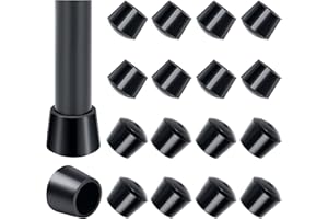 Chair Leg Caps, Sopito Non-Slip Rubber Leg Tips 7/8'' Inner Diameter Chair Leg Floor Protectors Covers Round Black, 16 Pack