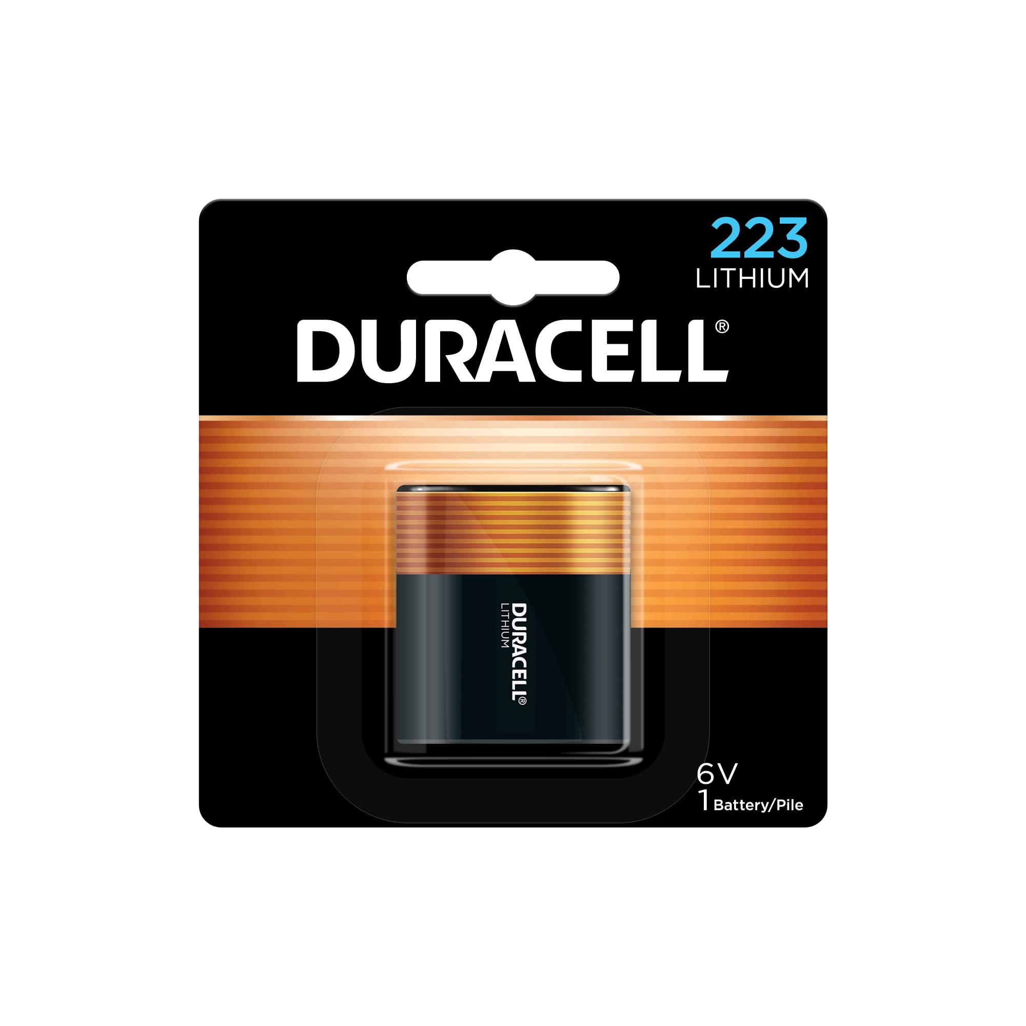 Photo 1 of Duracell 223-6V Lithium-Battery, 1 Count Pack, 223 6 Volt High Power Ultra Lithium-Battery, Long-Lasting for Video and Photo-Cameras, Lighting Equipment, and More