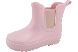 BEARPAW Toddler and Kids' Chelsea Rain Boots, Waterproof Rubber Rainboot, Girls/Boys Light Water Shoes for Muddy Park/Hiking