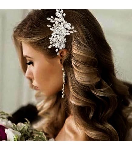 Amazon.com : Amabel Gorgeous Rhinestone Dazzle Feather  display picture 1