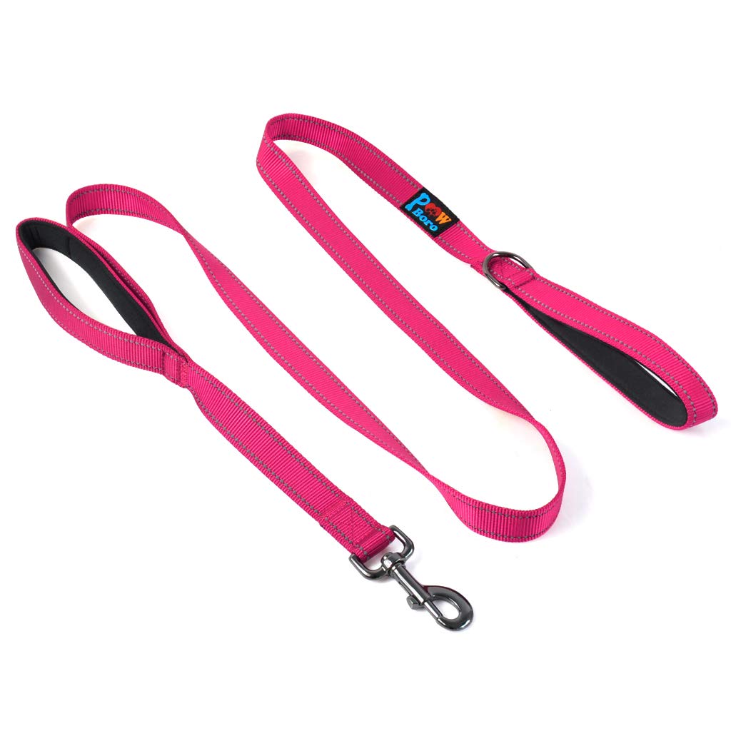 Powboro Double Handle Dog Lead, 6ft Long, Two Handle, Reflective Stitching, Heavy Duty for Small, Large or Medium Dogs