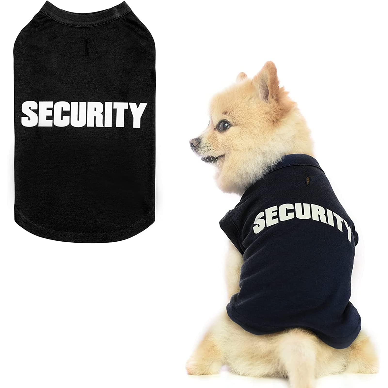 BINGPET Dog Shirts -Soft Cotton- Puppy T-Shirts for Dogs Light Weight Tank Top Vest for Summer Security