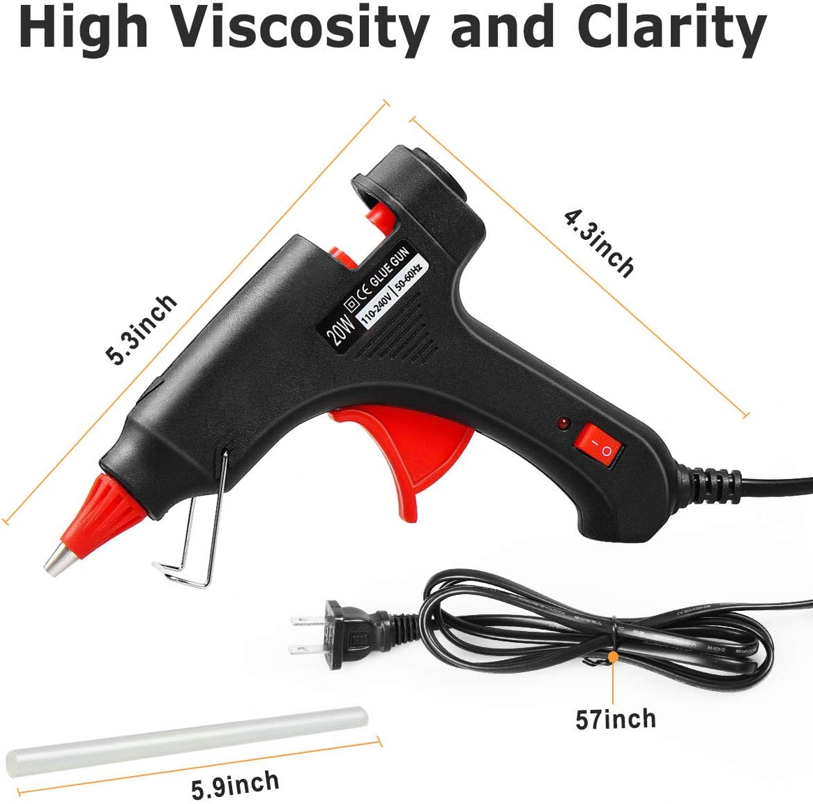 Hot glue gun, 20W Temp Mini Melt Glue Gun with 20PCS Glue sticks, Heating Fast, Perfect for DIY School Projects, Home Quick Repairs, Creative Arts & Crafts: Home Improvement