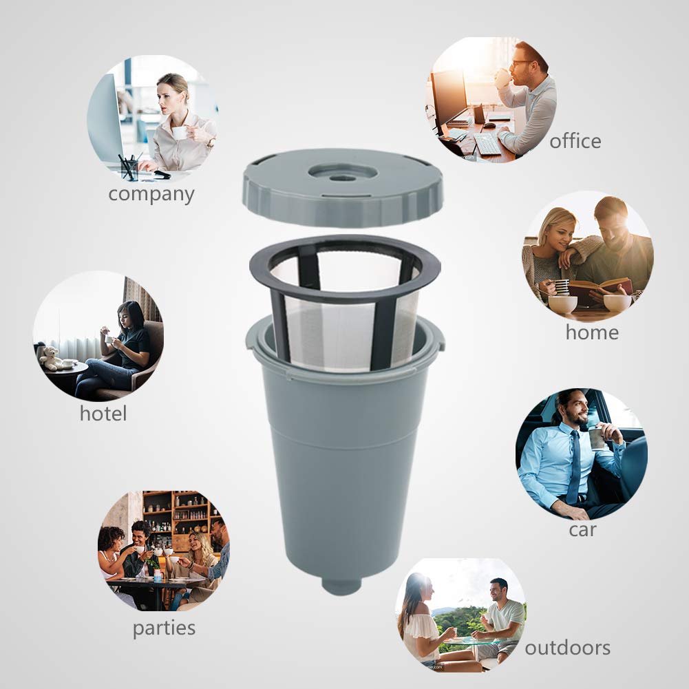 Reusable Filter,Coffee Filters Reusable K Cups Fit For B30 B40 B50 B60 B70 Series, Easy To Use Refillable Single Cup,Eco Friendly Stainless Steel Mesh Filter (Pack of 3)