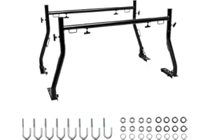 Oldriver Truck Ladder Rack Extendable Adjustable Size Between 46-71 inches Truck Bed Ladder Rack for Kayaks, Surfboards, Lumber, Ladders, 800 lbs Capacity Non-Drilling(J-Bolt Clamps)