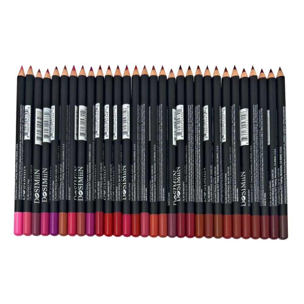 Photo 1 of 20pcs Lip Liner Pencil Set, High Pigmented Lip Makeup, Long-wearing, Deep and Rich in Color, Enhance Lip Volume, 6.25 inches Long Wooden Pencil
