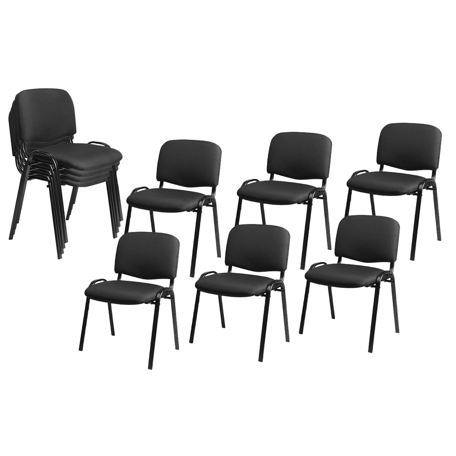 CLATINA Stackable Waiting Room Chairs, Cloth Fabric