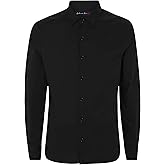 Johnnie Lene Boy's Slim Fit Long Sleeve Sateen Dress Shirt