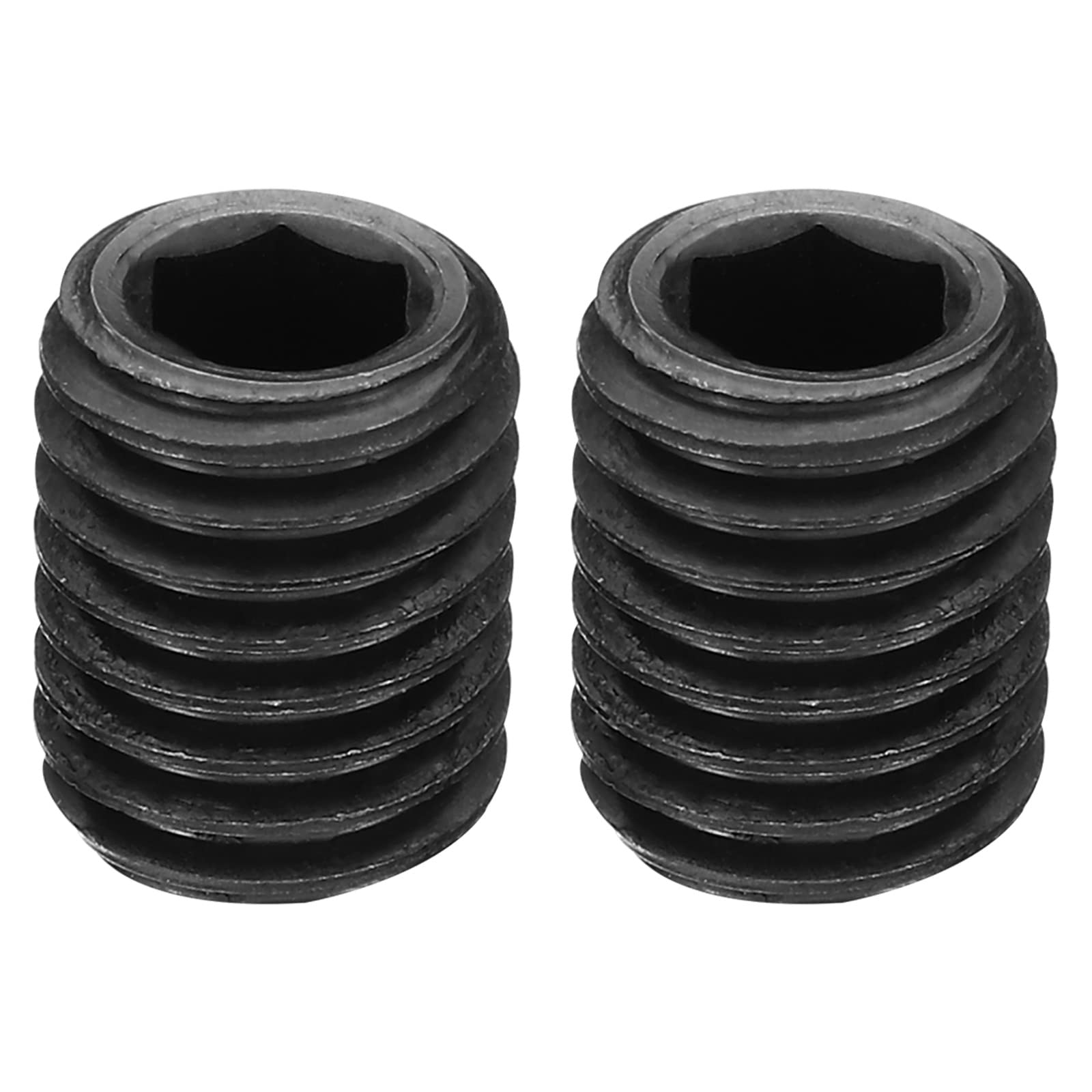 PATIKIL 15mm Rod Extension Connector, 2 Pack M12 Thread Extender Screw for 15mm Rail Support System Camera DSLR Rig, Black