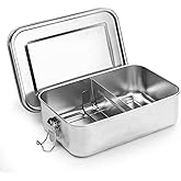 Betinyar Large 1400ML Stainless Steel Food Containers, 304 Stainless Steel Food Box with Lid, Reusable Metal Lunch Container