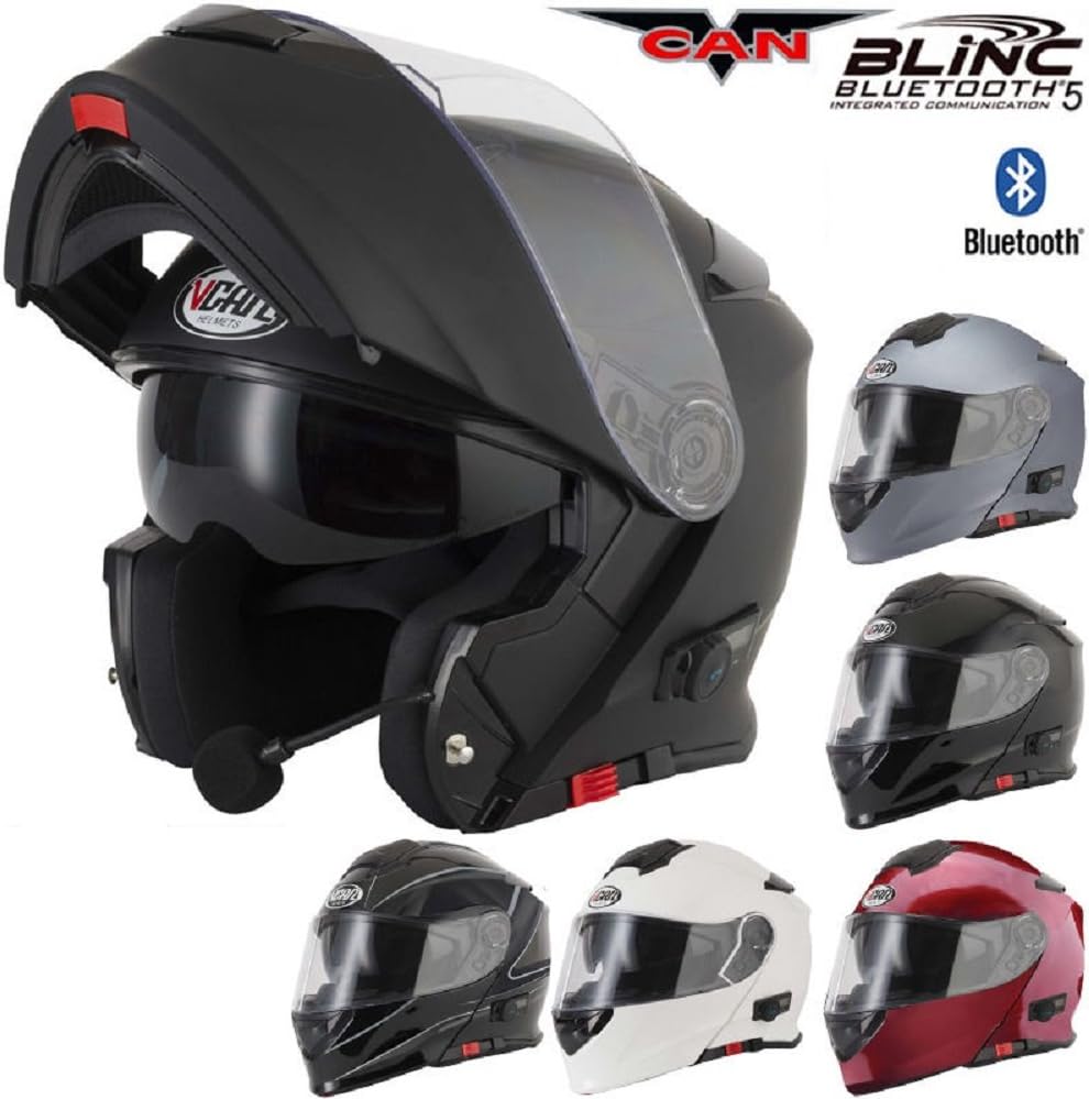 V271 BLINC Motorbike Motorcycle Bluetooth Helmets VCAN Modular Flip Up