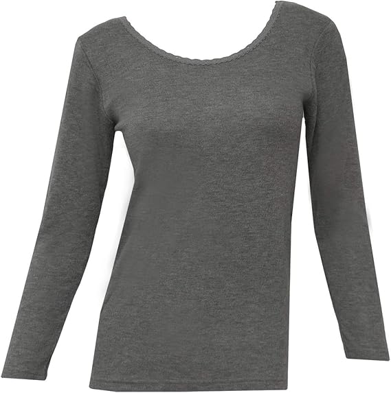 Amazon サブローザプラス3 空気の層で暖かい あったか レース付きインナー インナー 8分袖 インナーシャツ 通販