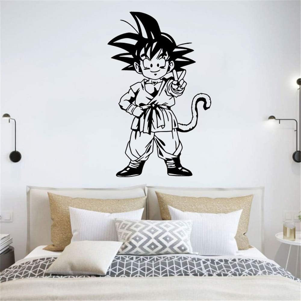 Amazon Co Jp アニメ漫画マンガコミックドラゴンボールかわいい悟空スーパーサイヤ人ウォールステッカービニールアートデカール少年ファン寝室リビングルーム家の装飾壁画 ホーム キッチン