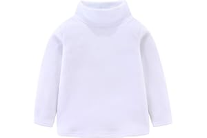 Mud Kingdom Kids Fleece Shirts High Collar Soft Tops Unisex