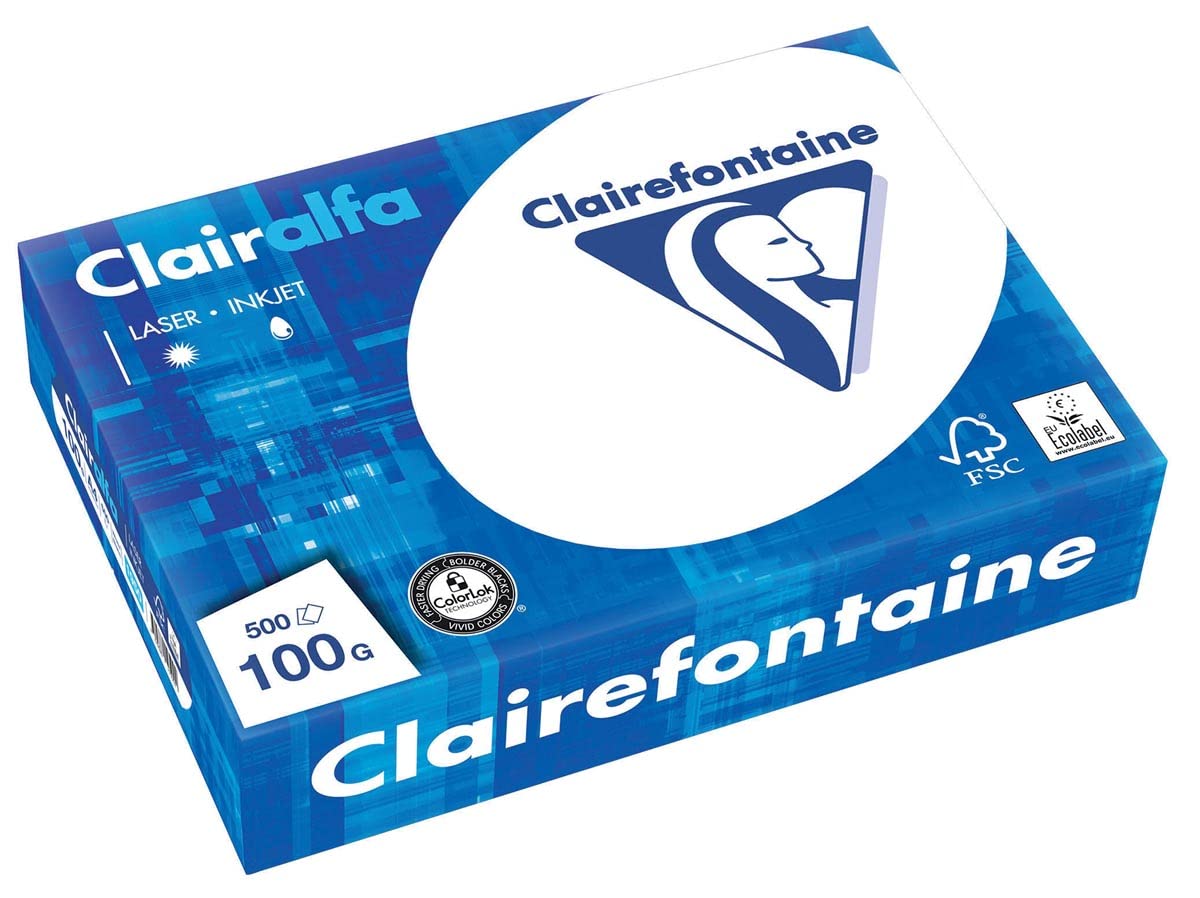 Clairefontaine Copying Paper Clairalfa/1950 DIN A4 White 100 g/m2 500 Sheets