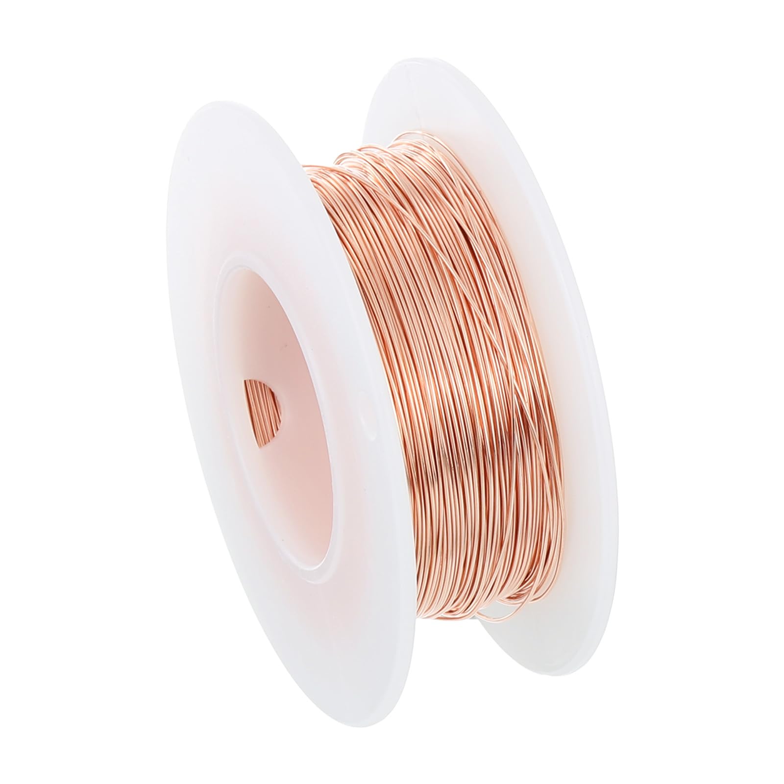 PATIKIL 164 Feet 99.9% Solid Bare Copper Wire, 26 Gauge Pure Copper Wire 0.4mm Soft Beading Wire Metal Plant Stem Ties for Jewelry Craft (50m)
