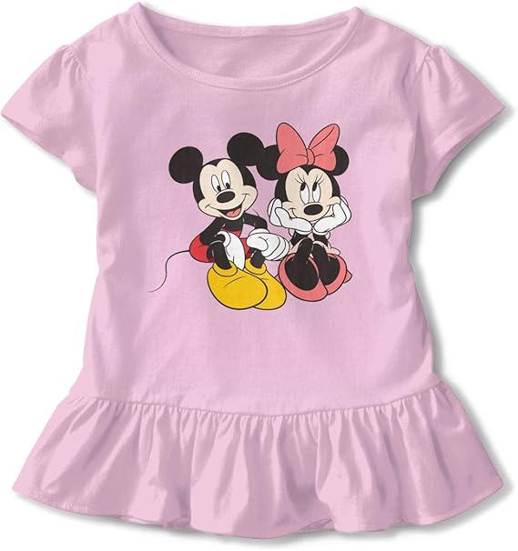 Amazon Co Jp Maxpowerful ミッキーマウス Tシャツ ガールズ 女の子 キッズ 子供服 半袖 コットン ラウンドネック 綿100 通気 かわいい 服 ファッション小物